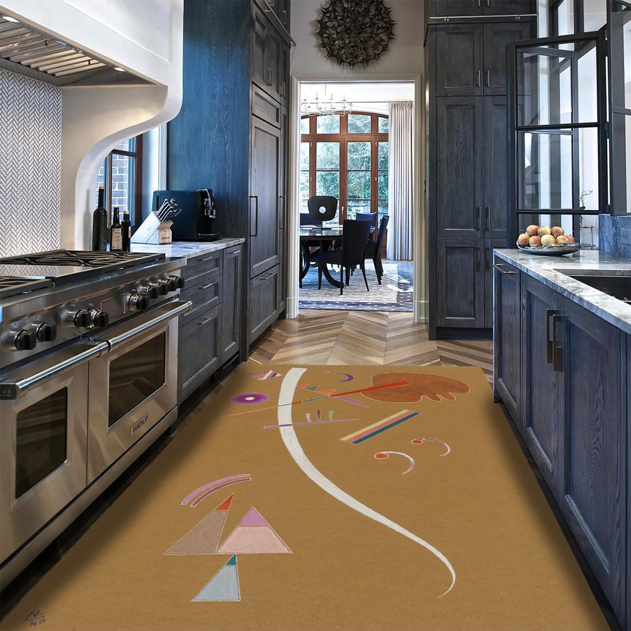 Tapis de salon résistant aux taches et lavable pour salle à manger
