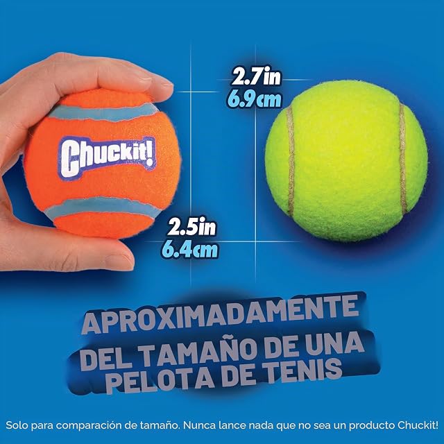 Foto 6 de 8 de ¡Tírala! Pelota de tenis para perros, duradera, compatible con lanzador de pelotas para perros, tamaño mediano
