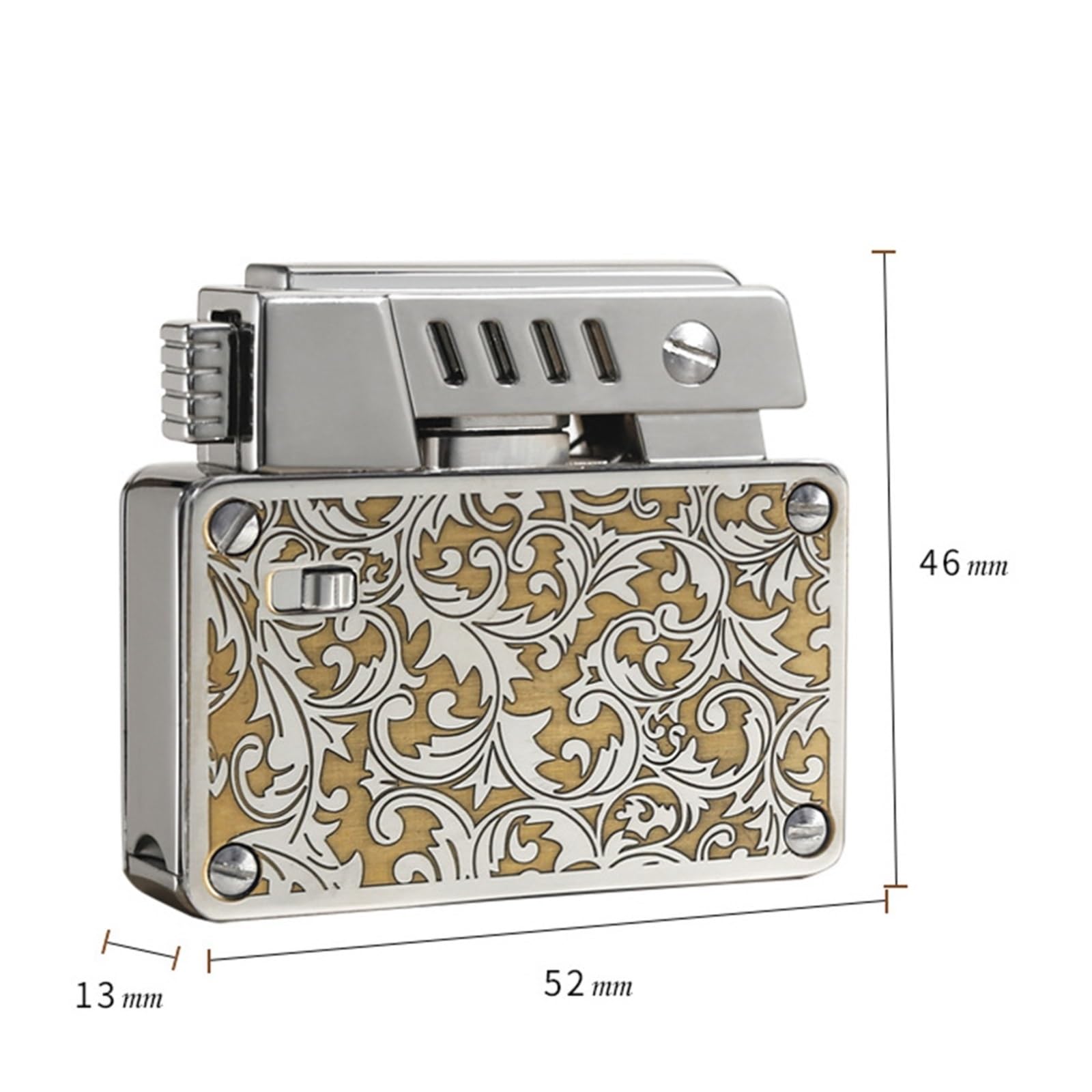 Briquet au kérosène - Double cœur - Rechargeable - Verrouillage de sécurité - Allumage automatique - Idéal pour barbecue, bougies, activités en plein air et camping