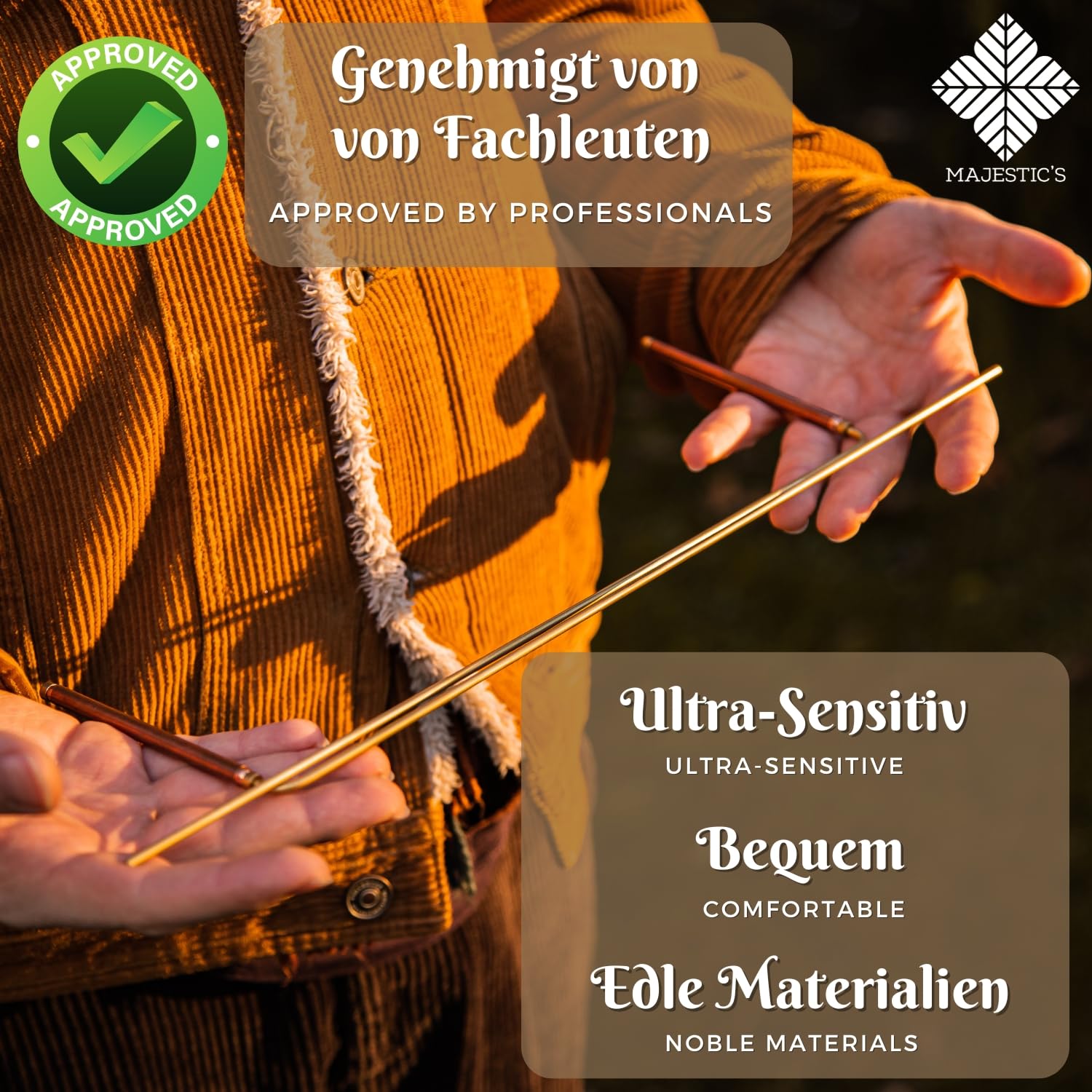 Wünschelrute messing und kupfer PREMIUM/Radiästhesie dowsing rods - Wasseradern aufspüren
