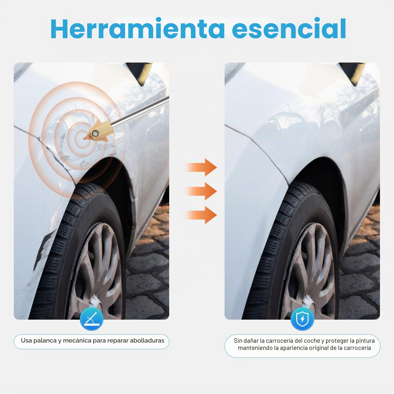 Juego de herramientas para quitar abolladuras de 86 piezas - Caja de accesorios Spotter, electrodos de soldadura por puntos, soldador Spotter, kit de reparación y extracción de abolladuras