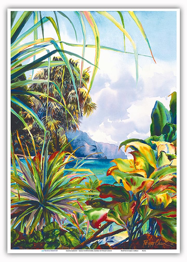 ハワイの植物の切り絵アート ハワイの植物の切り絵アート ハワイの植物