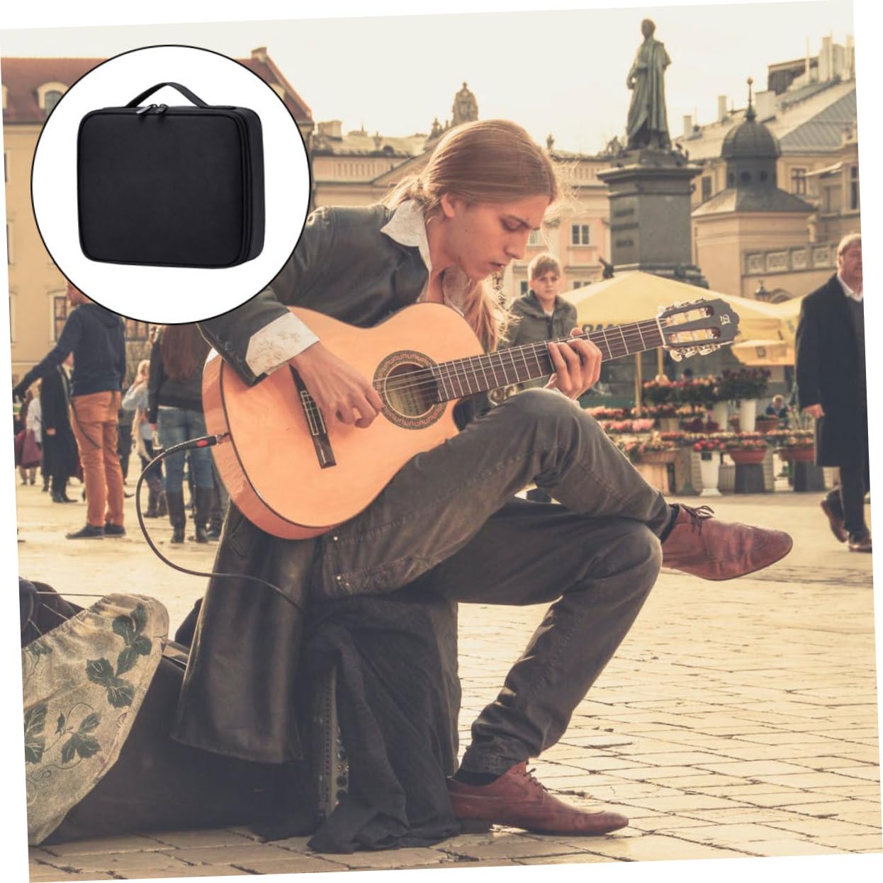 Vaguelly Portable Audio Effector Storage Box Water Resistant Bag for Guitar Effects Accessories