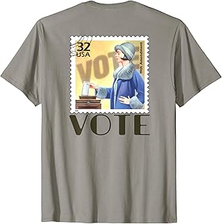 Retro 19th Amendment Stamp Women's Rights VOTE T-Shirt
