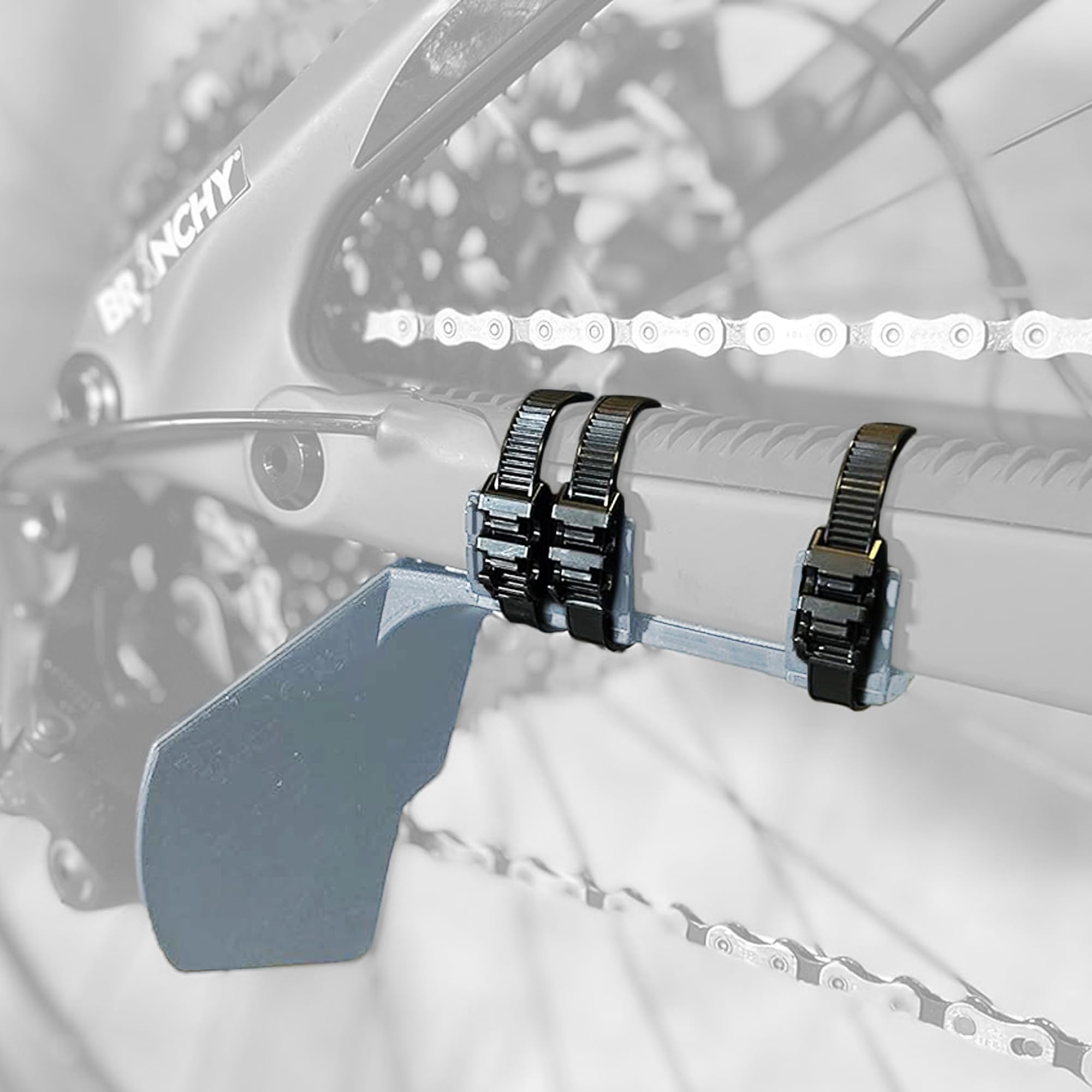 Branchy Protection, Universal Rear Bike Shift Protector, Luxury Silver - Image 2