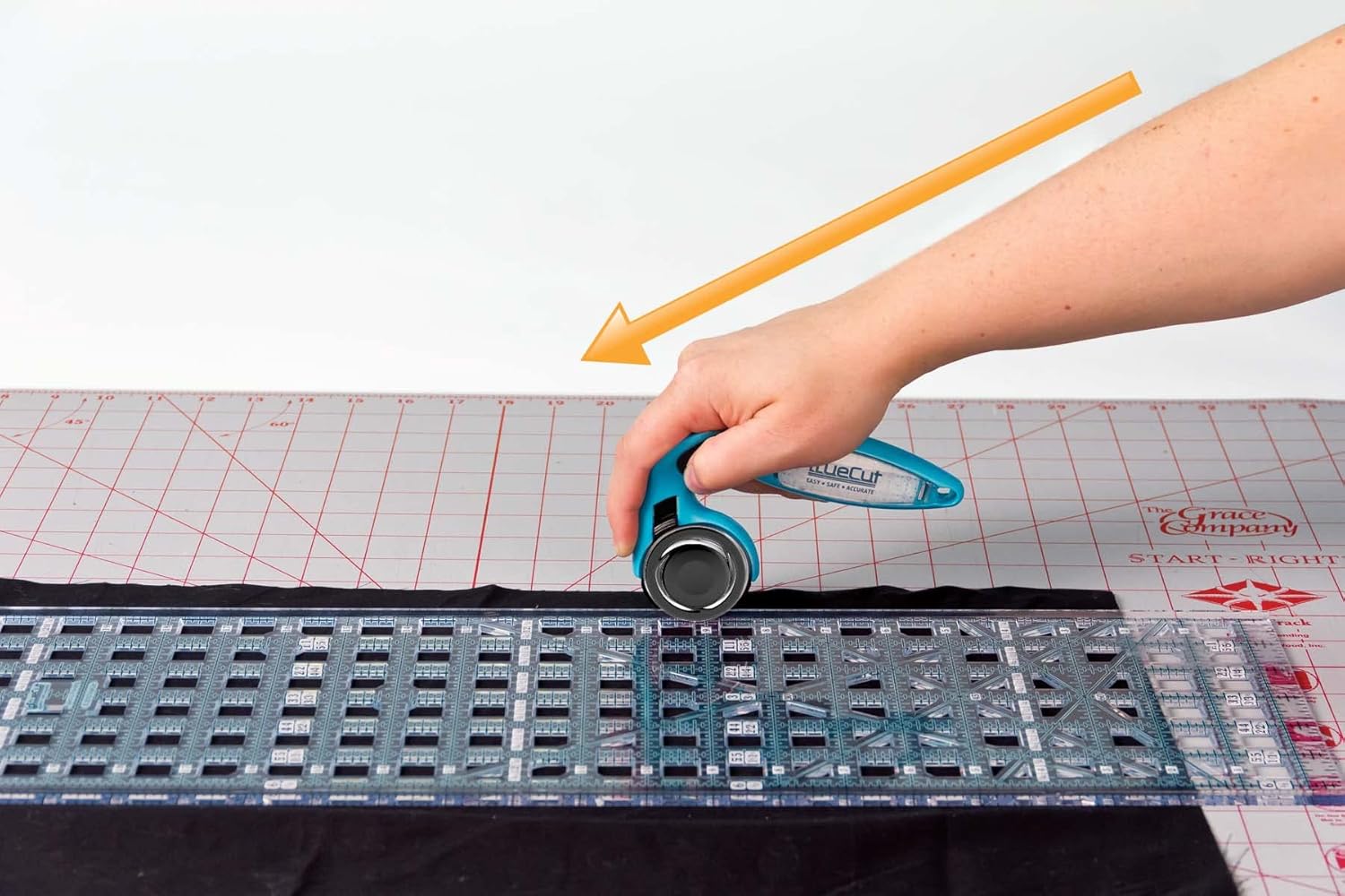 TrueCut Quilting Ruler & Rotary Cutter Bundle | 5 Quilting Rulers | 45mm My Comfort Rotary Cutter | 6.5"x12.5", 3"x18", 6.5"x6.5", 9.5"x9.5", 12.5"x12.5" Rulers