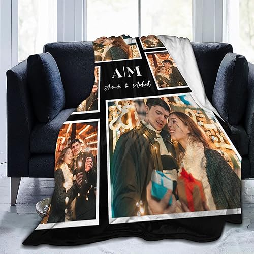 Miniatura 6 de Easycosy Mantas de fotos personalizadas para parejas regalos para el día de San Valentín manta personalizada con imagen ideas de aniversario de