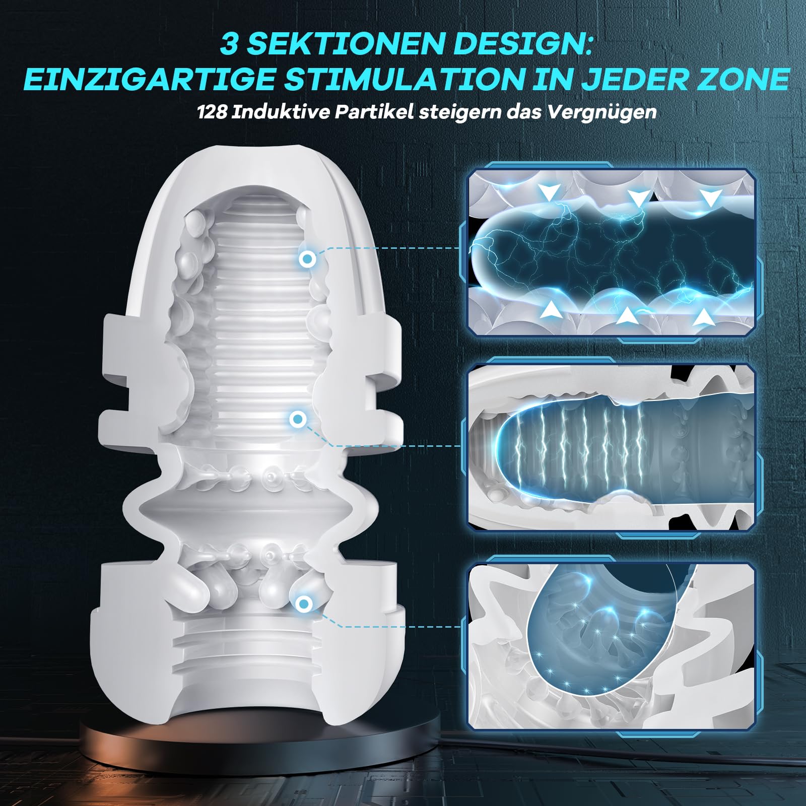 PRONFANS Sextoysys Uomo Masturbatore, 9 Succhiate & Spinte & Vibratore 3D Vagina Masturbatore Uomo Sex Toys, APP Controllati Sex Toy Masturvatore per Uomo, Sexytoysys Coppia Vibratoreper