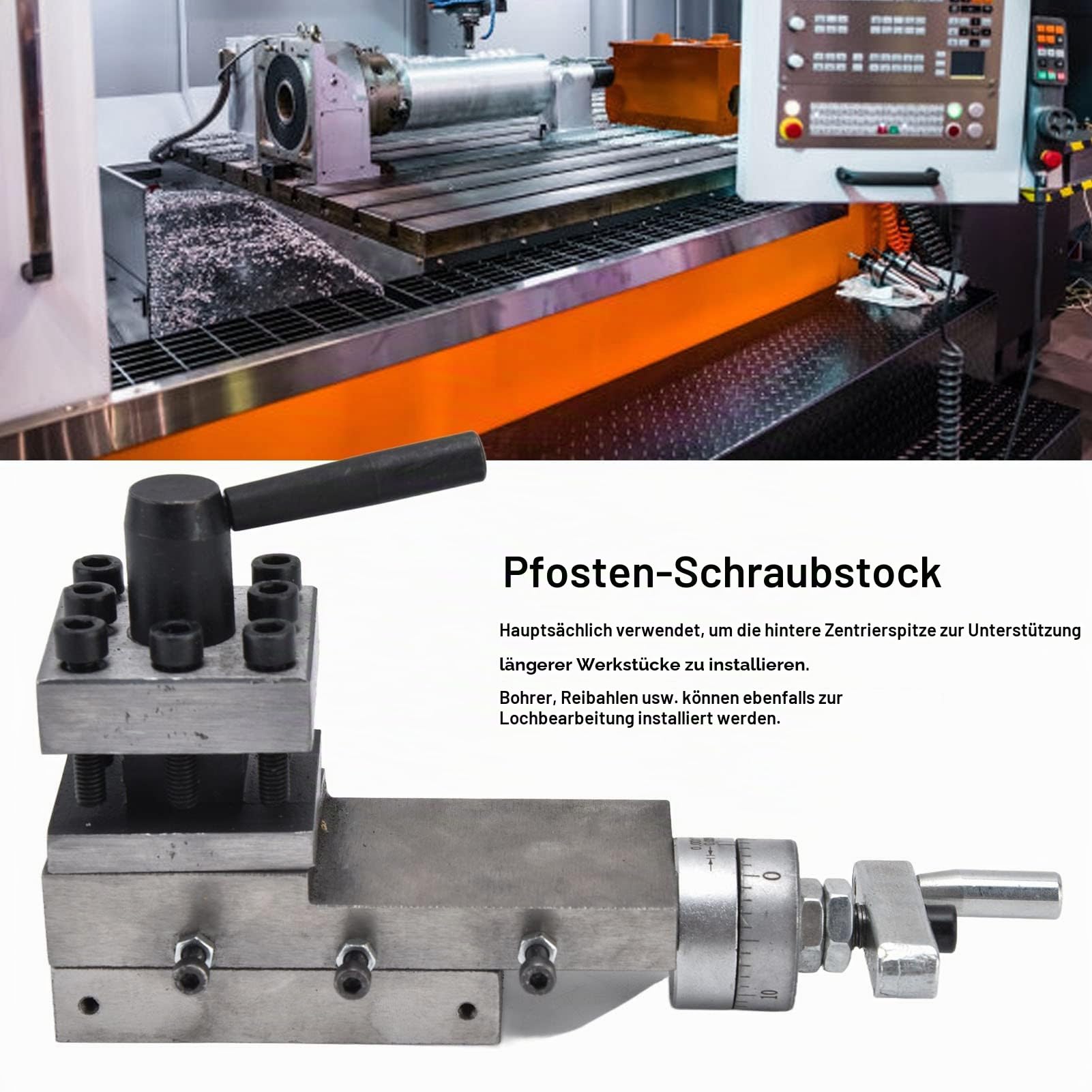 Drehbank Schraubstock,Maschinenschraubstock Pfosten-Schraubstockklemme Metallbearbeitung Werkzeugschraubstock Holzbearbeitung für Drehbank für 0618 7"x 10", 12"und 14"