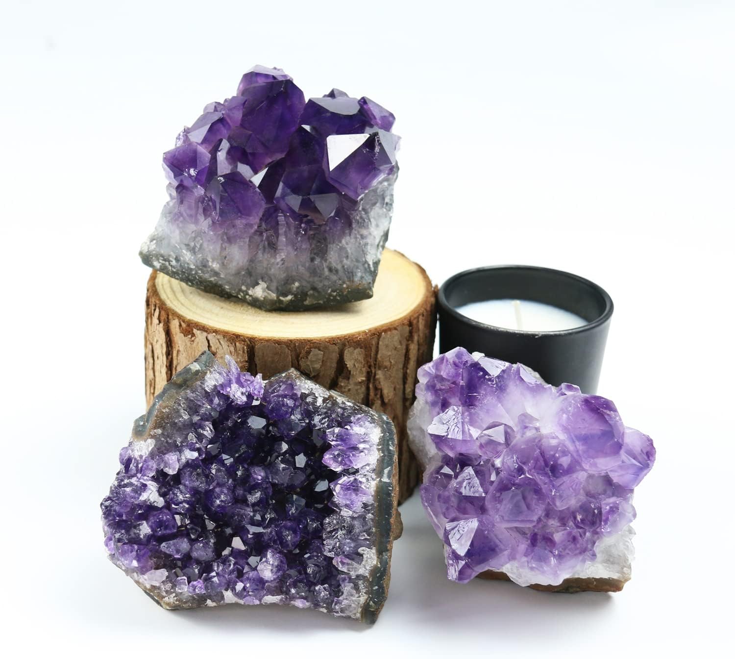 Namzi Amethyst Crystals, Amethyst Clusters for Witchcraft, Amathesis Crystal, Raw Amethyst, Natural Amethyst Geode Cave Healing Crystal Stones, About 0.5 Lb