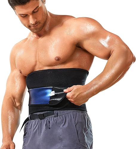 MOLUTAN Faja reductora de cintura para hombres y mujeres, bandas para sudar, cinturón de sudor, adelgazante, trajes de sauna