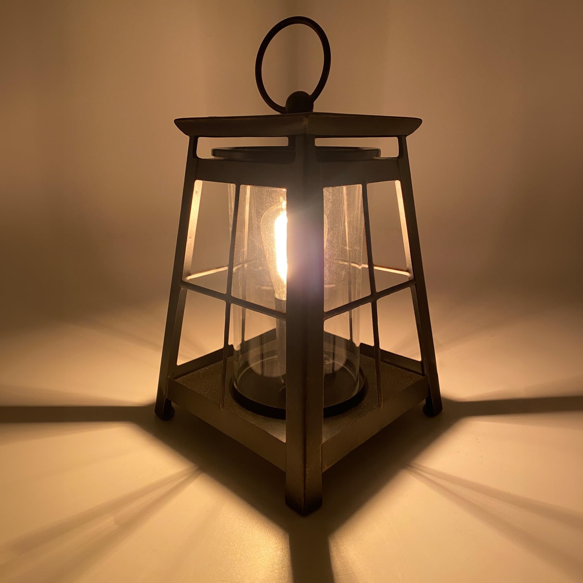 Lantern Edison Electric Oil Wax Melt Burner Lamp UK, Black, One Size 16x17x25cm - Image 4