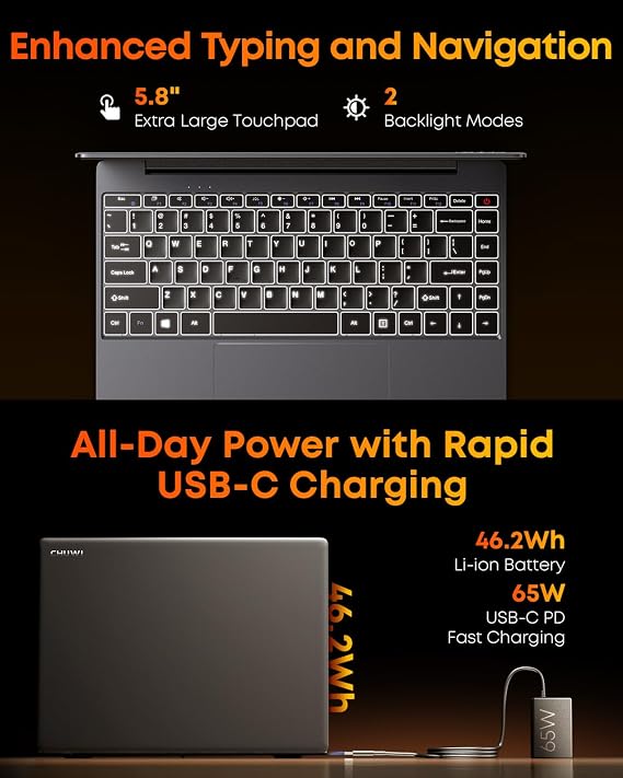 CHUWI Gaming Laptop, 16GB RAM 512GB SSD, AMD Ryzen 5 (Beat i7-1355U)