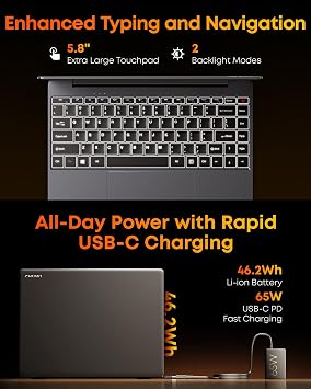 CHUWI Gaming Laptop, 16GB RAM 512GB SSD, AMD Ryzen 5 (Beat i7-1355U)