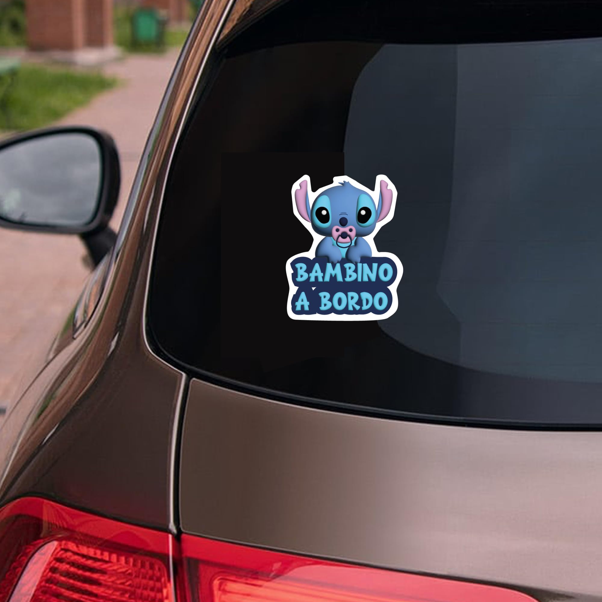 Adesivo Auto Vinile Bambino A Bordo Blu Adesivo Bambino A Bordo Auto - Simpatico Mostriciattolo Blu Per Auto, Camion E Camper Bimbo A Bordo Per Auto - 4