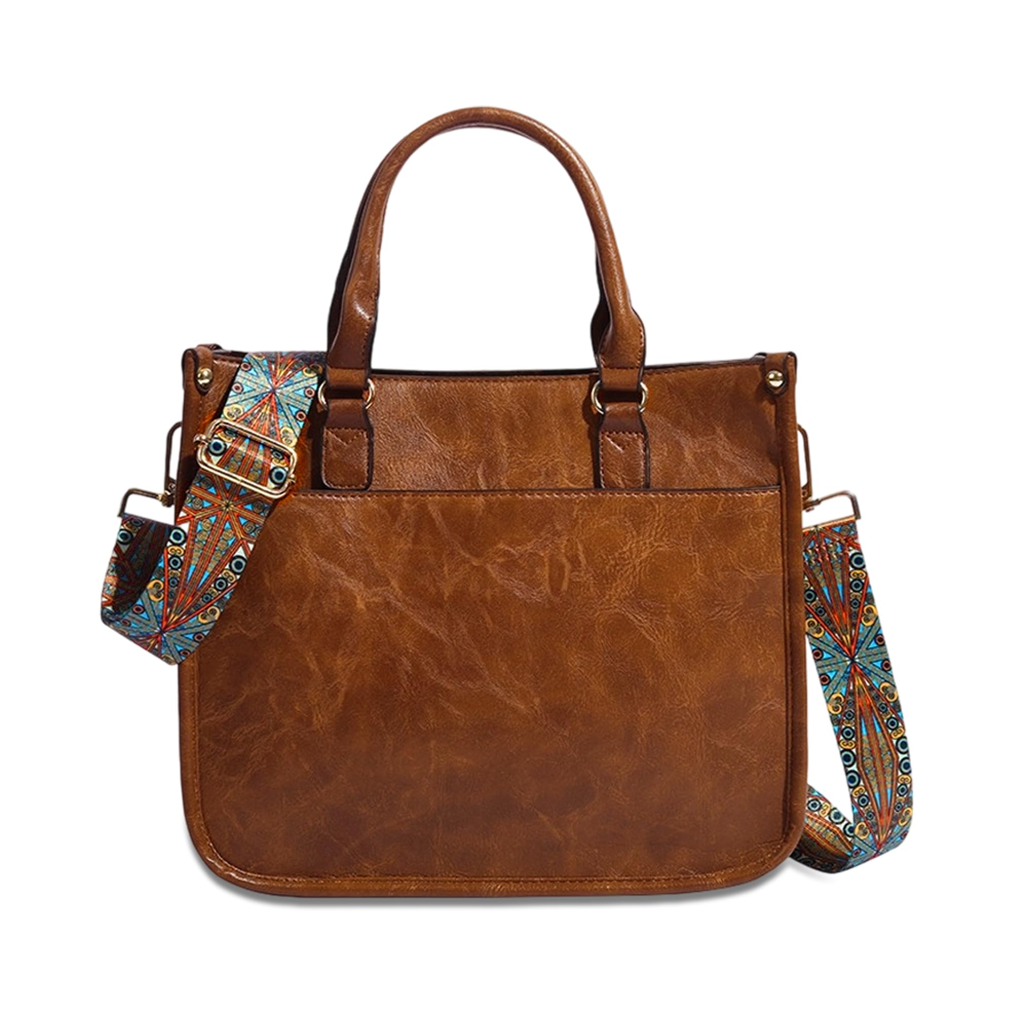 Mabecol Damen Handtasche PU Leder Umhängetasche Schultertasche Mittelgroß Shopper Tasche, Elegante Damentasche mit Reißverschluss für Alltag, Arbeit, Reisen und Freizeit