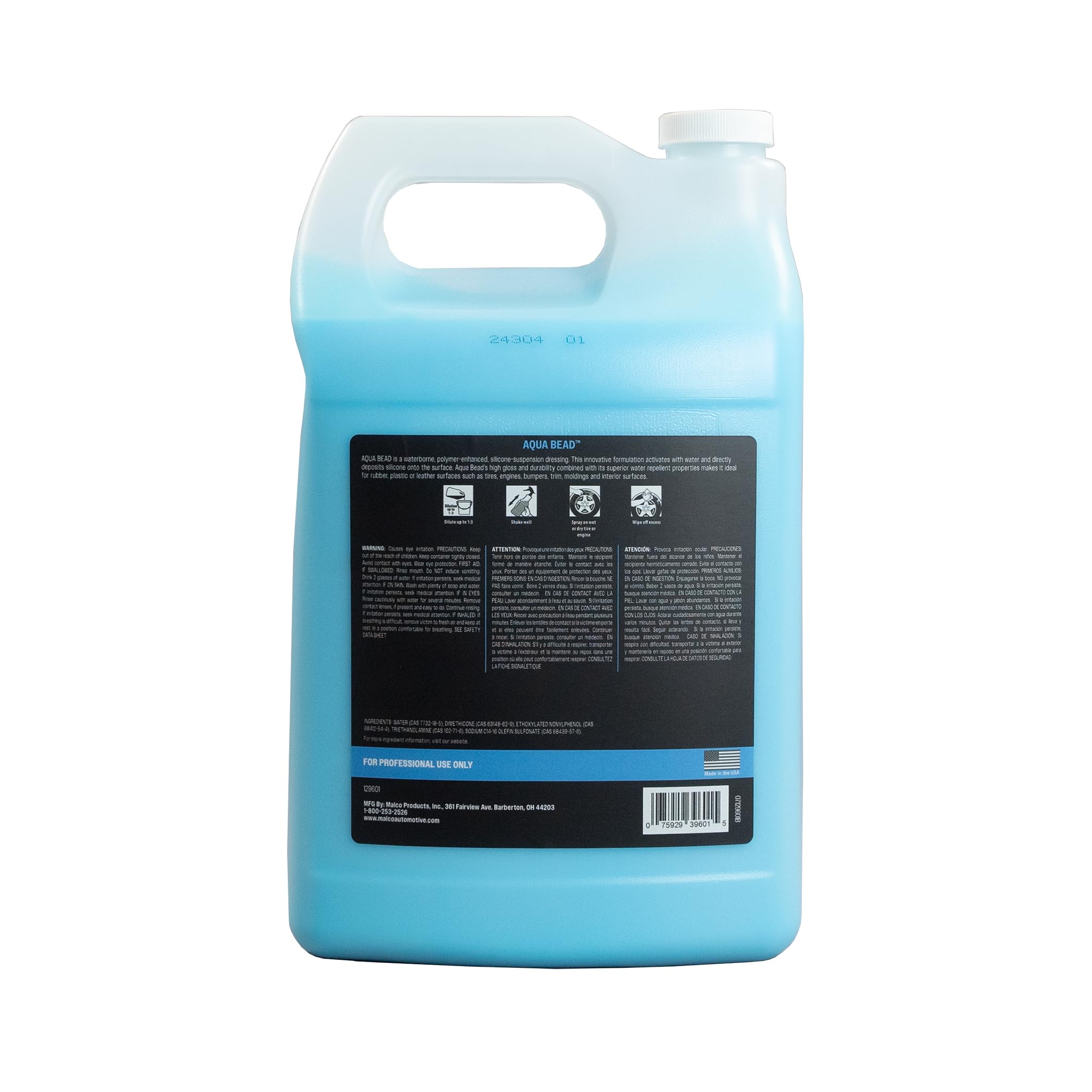 Amazon.com: Malco Aqua Bead Water Based Dressing - Non-Greasy Interior and Exterior Dressing/Shines Car Tires, Rubber, Plastic and Trim/Concentrated Formula, Dilutable for Variable Gloss / 1 Gallon (129601) : Automotive Amazon.com: Malco Aqua Bead Water Based Dressing - Non-Greasy Interior and Exterior Dressing/Shines Car Tires, Rubber, Plastic and Trim/Concentrated Formula, Dilutable for Variable Gloss / 1 Gallon (129601) : Automotive