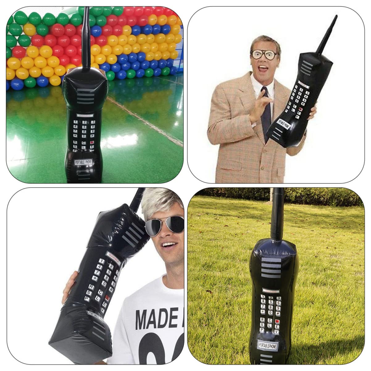Produktbild von Parliky 2 Stück Aufblasbares Retro Spielzeugtelefon Aus PVC