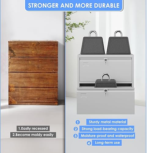 Vista 119 de SUXXAN Archivador de 4 cajones, gabinete de almacenamiento vertical de metal con cerradura, archivador vertical de acero para oficina y hogar