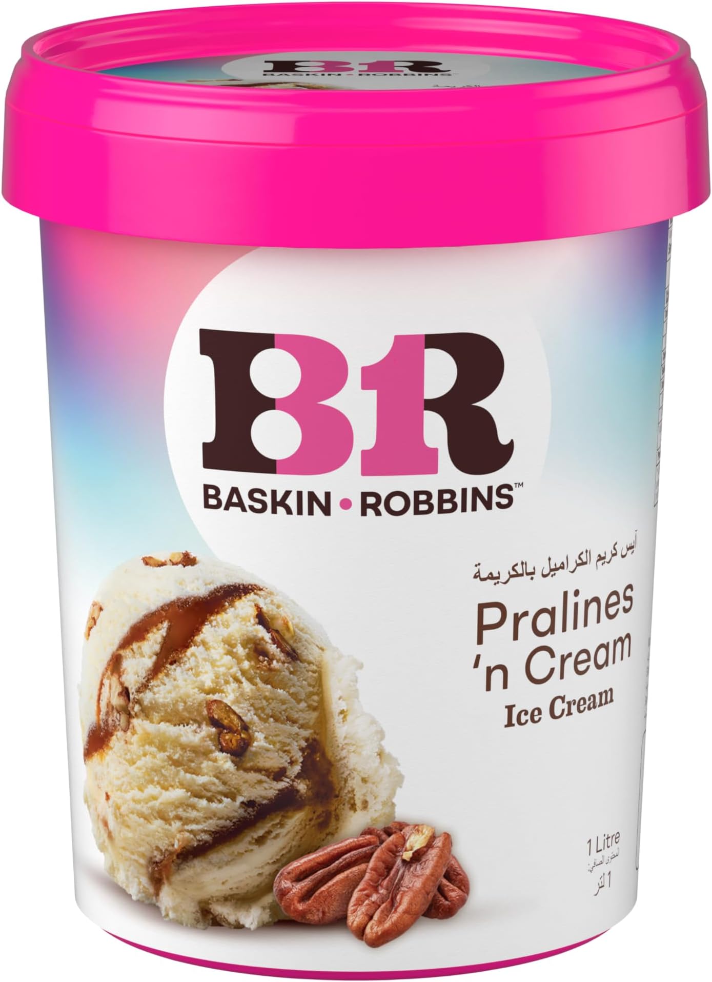 Baskin Robbins Pralines n Cream Ice Cream, 1 ltr