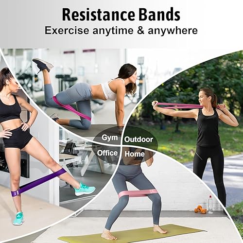 Miniatura 2 de Bandas de resistencia para entrenamiento, bandas de resistencia con 5 niveles de resistencia, bandas de entrenamiento multicolor para entrenamiento