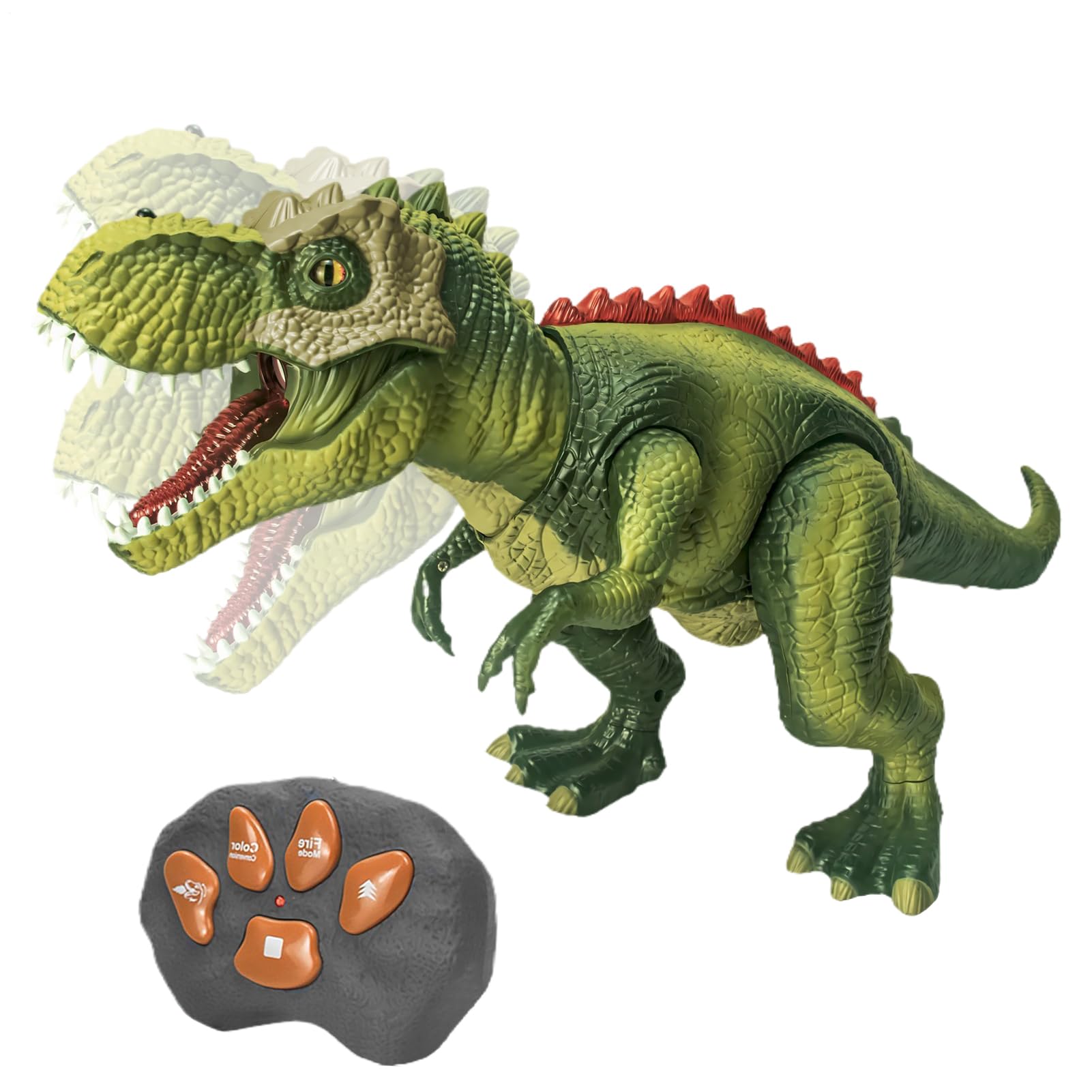 Générique Dinosaure Télécommandé,Dinosaure Électrique avec Lumières et d'eau | Animal Lumineux Marcheur avec Vaporisation pour Jardin Extérieur Maison École Maternelle