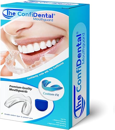 Miniatura 29 de The ConfiDental - Paquete de 3 protectores bucales moldeables para rechinar dientes, apretar bruxismo, deporte atlético, bandeja blanqueadora, Negro