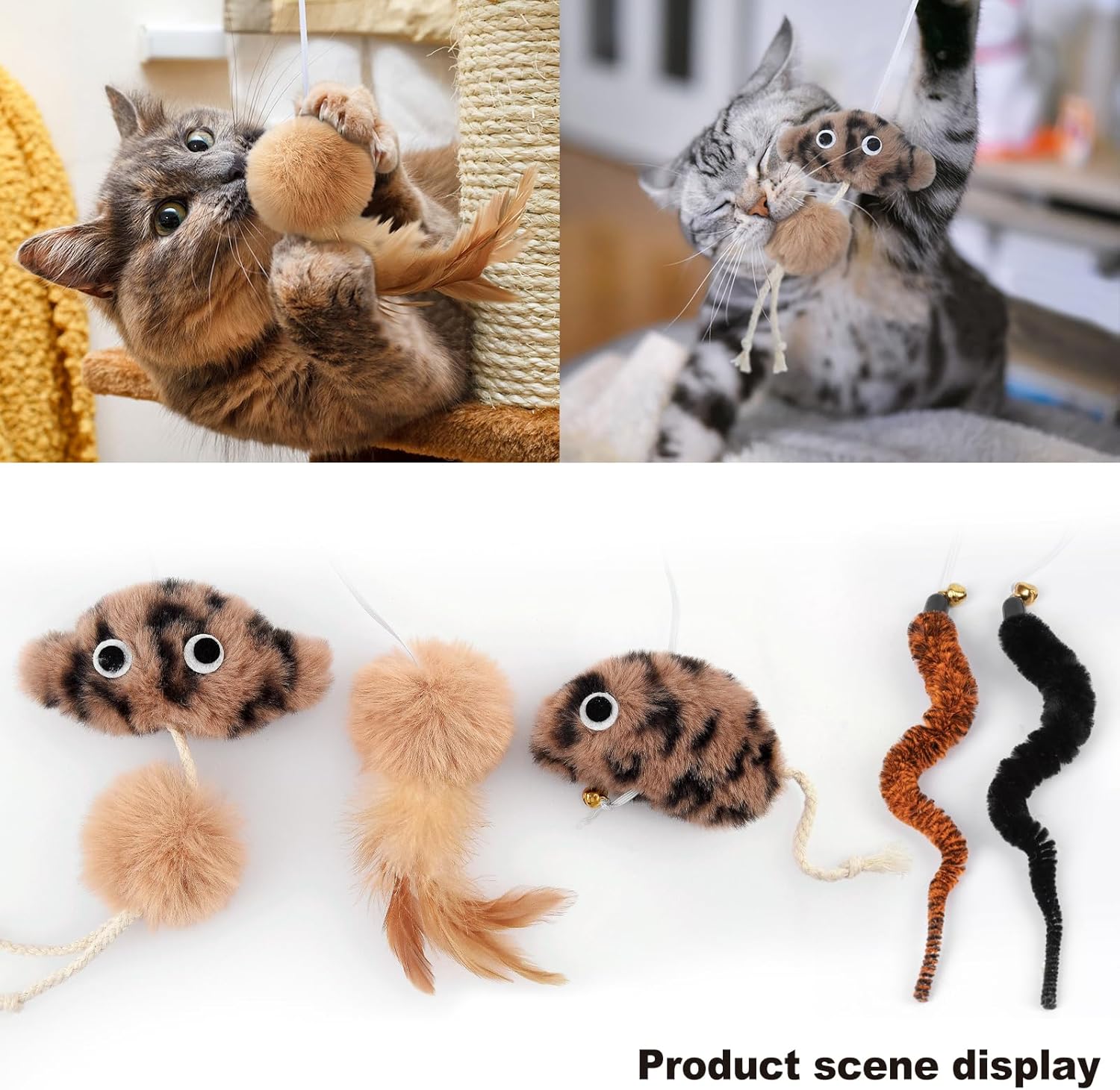 Aidiyapet Cat Toys for Indoor Cats Adult Kitten, Interactive Door Hanging Catnip Toy, Self-Play Chasing Exercise Entertain Cat Toy - for Hunting Exercising Eliminating Boredom, All Breed Sizes (Grey) 6 71jI2VT+NzL. AC SL1500