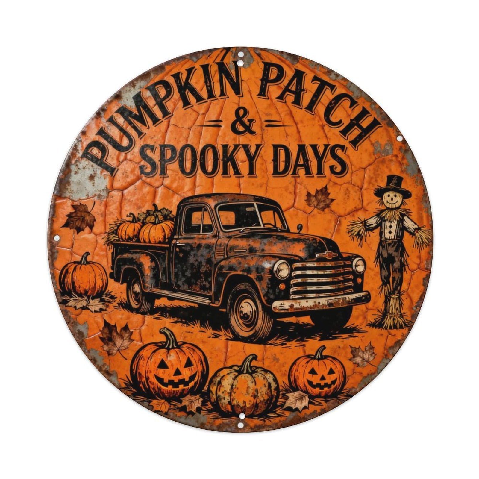 PUMPKIN PATCH & SPOOKY DAYS Metal Tin Sign Plaque