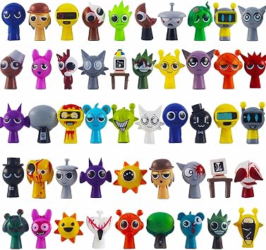 48PCS S-prunki Action Figures,1-1.6IN Colorful Toy Figures for Kids, for Boys and Girls Ages 3+ Safe, Durable, and Fun, The for any S-prunki Games fan.