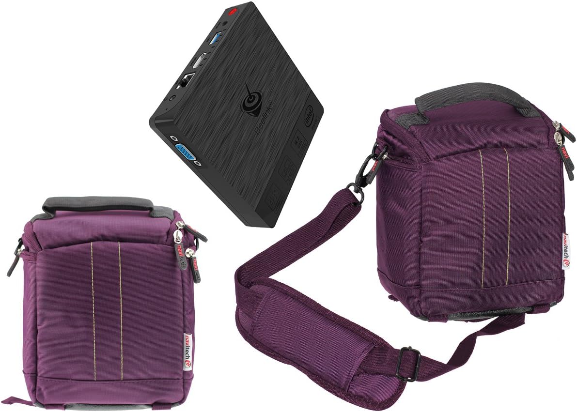 Navitech Purple Mini PC Bag Case Compatible With Acer Veriton N4640G Mini PC