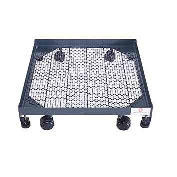 Heavy Duty Adjustable Wheeled Metal Top Load Washing Machine Stand - Washing Machine Trolley for Top Load Size (22 x 22) Suitable for LG, Samsung, Whirlpool,haier. (black wheel)