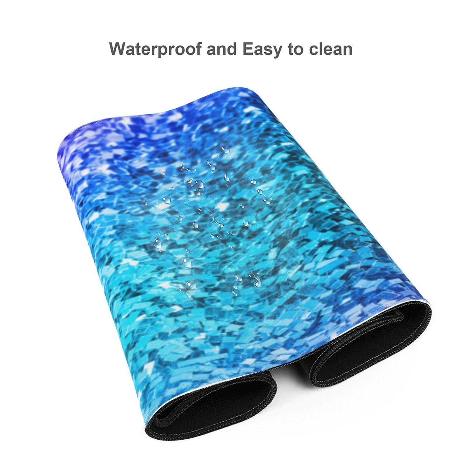 Wasach, tappetino per mouse in marmo, con glitter, decorazione per scrivania, accessori per ufficio, tappetino per mouse moderno, tappetino per mouse personalizzato, MultiColor 04, 240mmX200mmX3mm