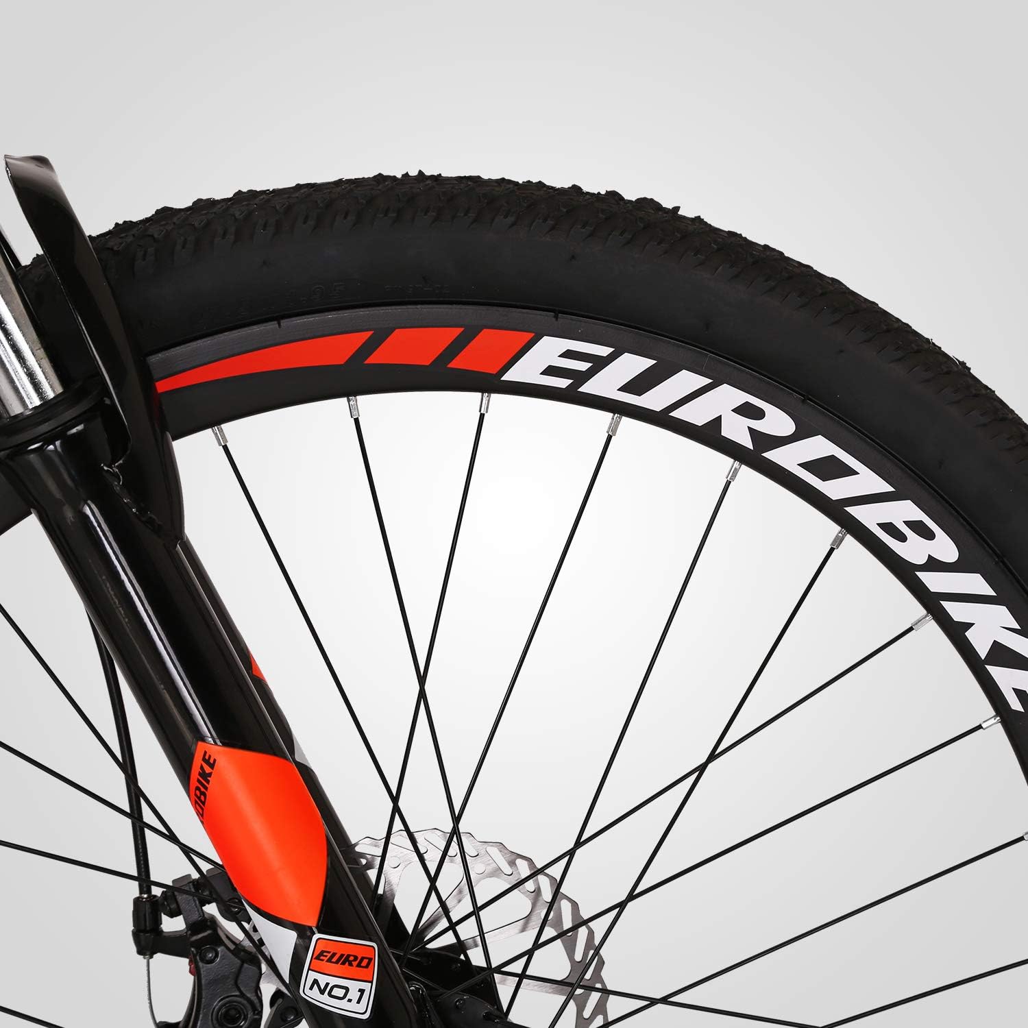 EUROBIKE YH-S7 Full Suspension Mountain Bike 18 inch Frame 21 Speed Shifter 27.5 Inch Wheels Dual Disc Brakes Bikes for Mens Bicycle (Multi-Spoke)