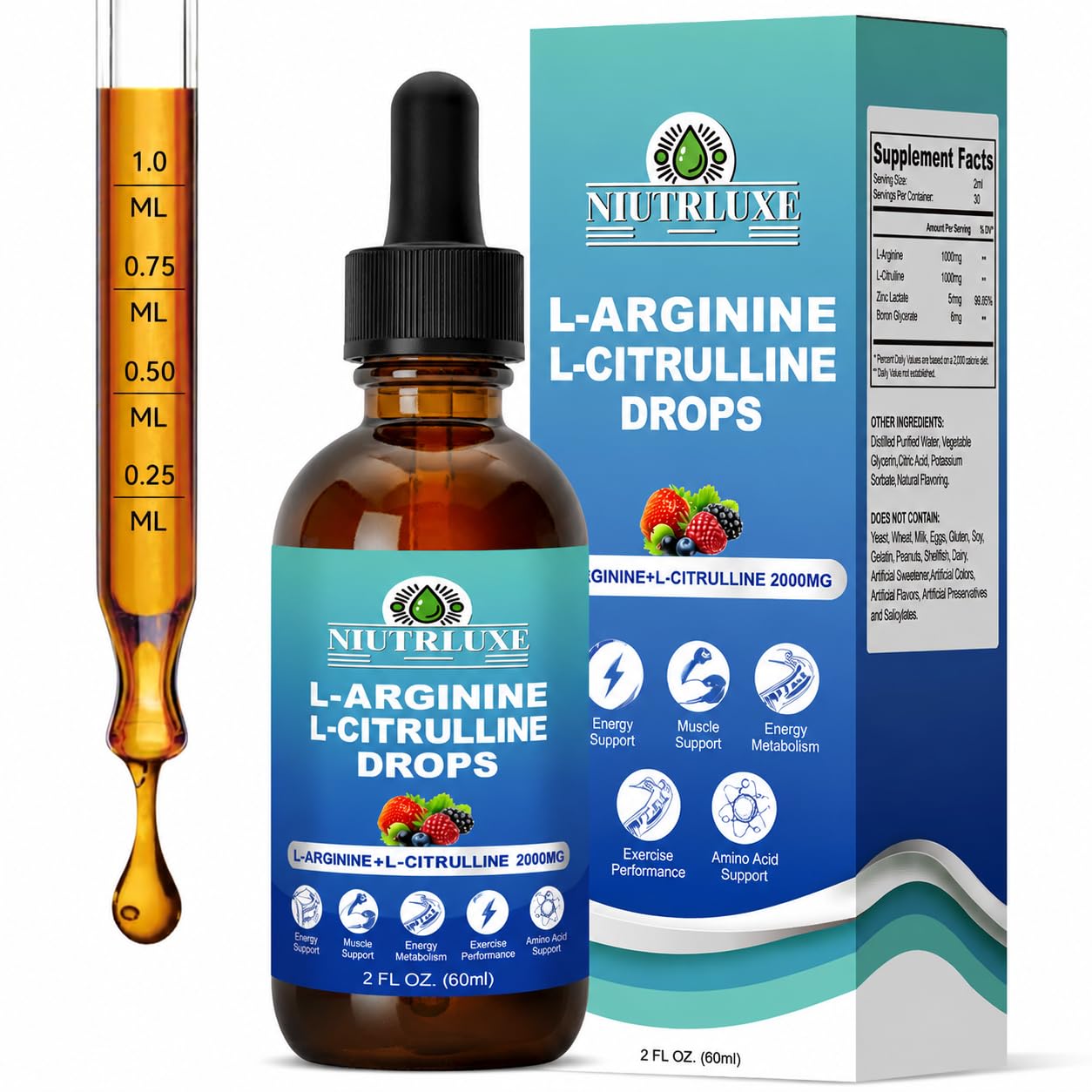 Amazon.com: L-Citrulline L-Arginine Drops for Men with Zinc