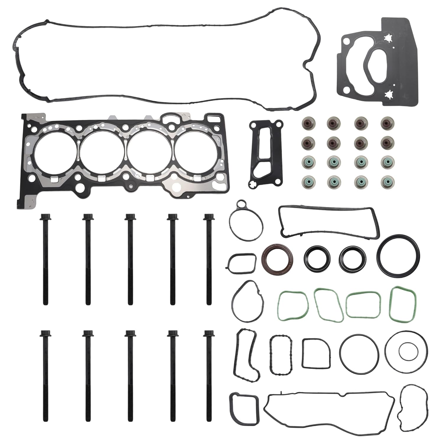 Engine Cylinder Head Gasket & Bolt Set for Ford Edge/Escape/Fusion,for Lincoln MKC/MKZ,2.0L L4 DOHC 16V,2015-2020,OE HGS4534,HS55387,ES72207