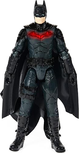 Miniatura 7 de DC Comics, Batman - Figura de acción de traje de alas de 12 pulgadas con luces y frases, alas expandibles, juguetes coleccionables de la película de