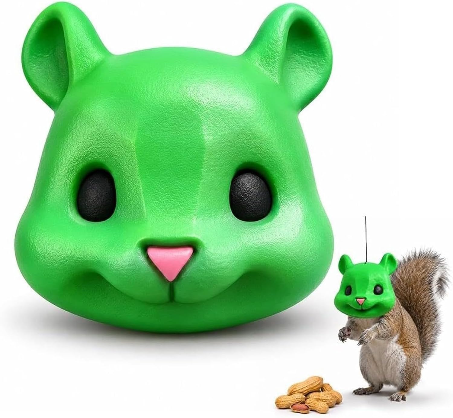 Squirrel Head Feeder, Fun Animal face Outdoor/Garden Hanging Feeder