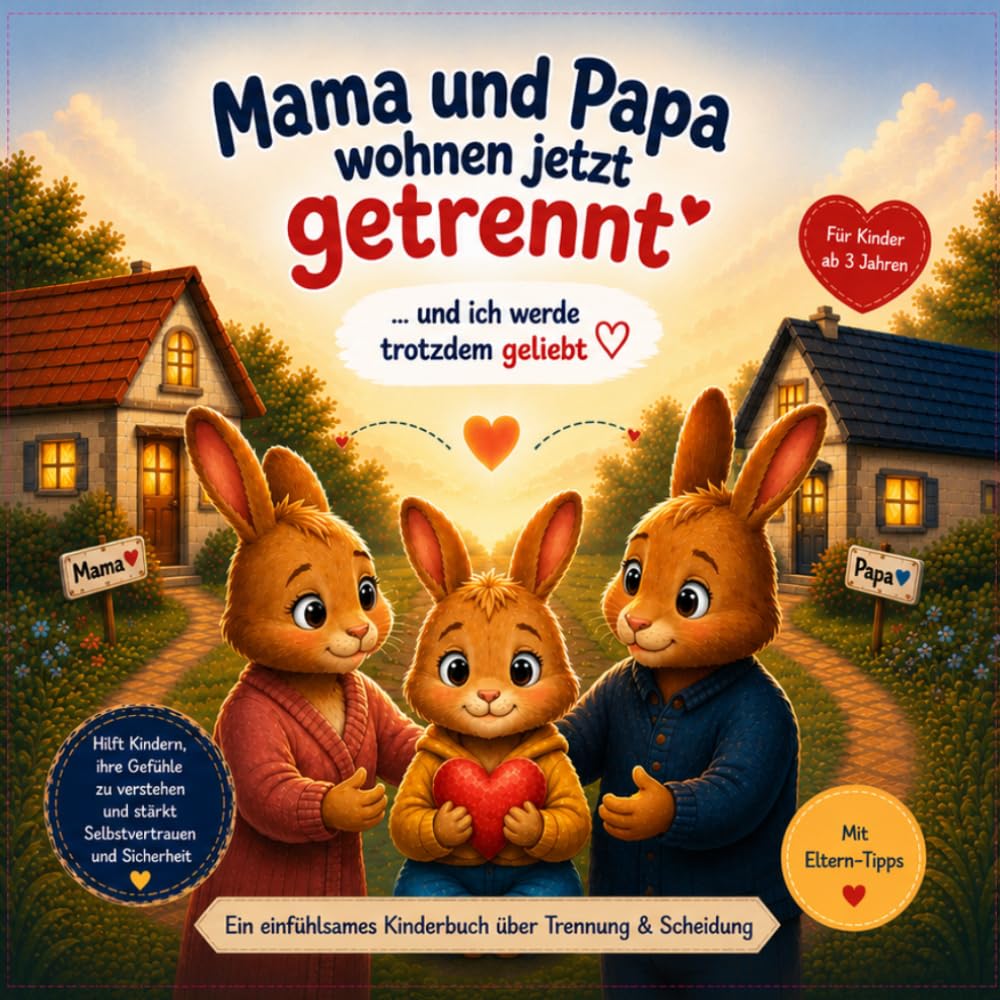 Mama und Papa wohnen jetzt getrennt… und ich werde trotzdem geliebt: Ein einfühlsames Buch über Trennung und Scheidung