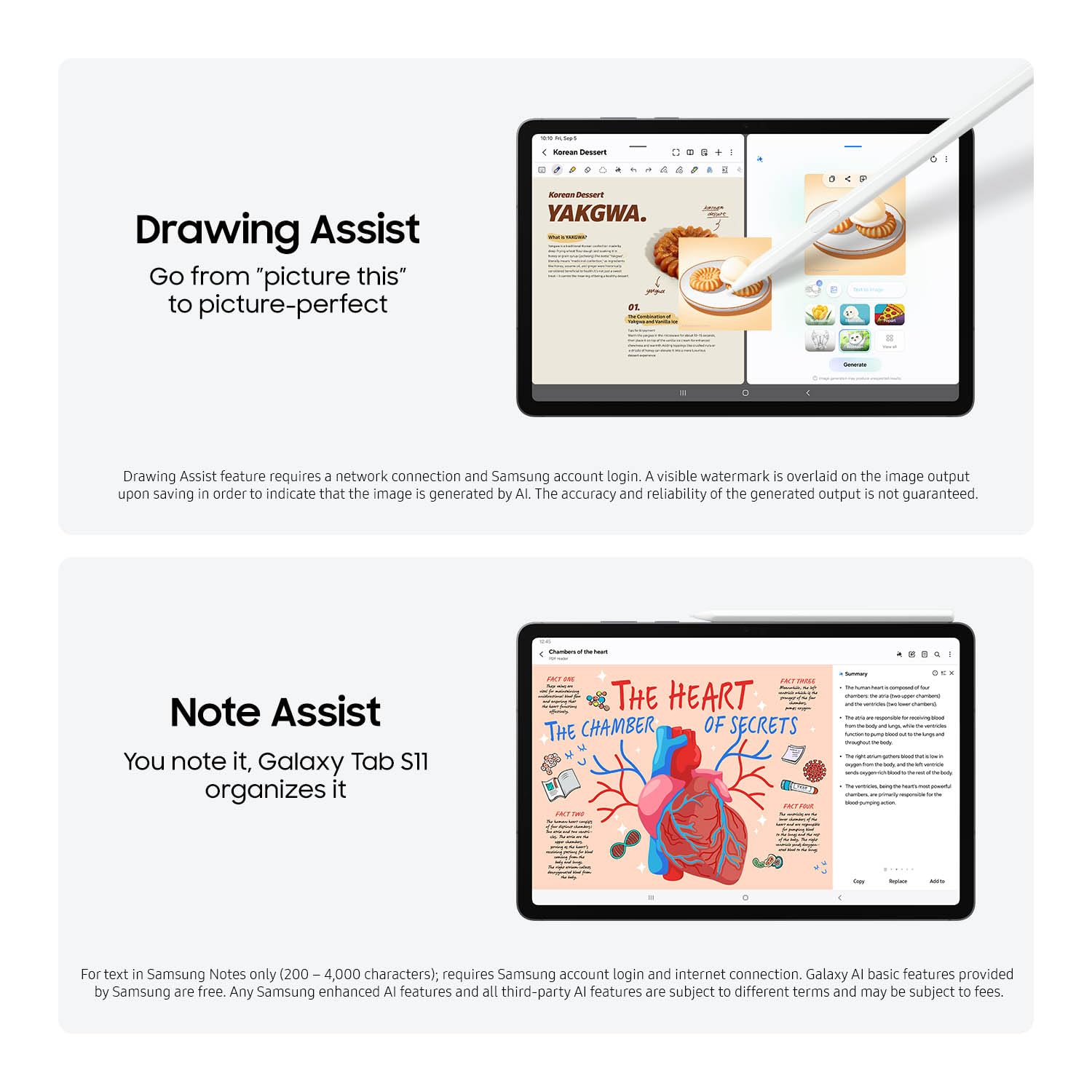 Samsung Galaxy Tab S11 512 GB WiFi Android Tablet, Large Display, Durable, Slim, Light, High Performance, Long Battery Life, S Pen for Note-Taking, AI Assist, US Version, Gray