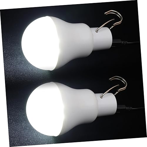 Angoily 6 unids bombilla recargable solar colgante lámpara tienda de campaña lámpara LED bombilla al aire libre USB recargable lámpara de senderismo