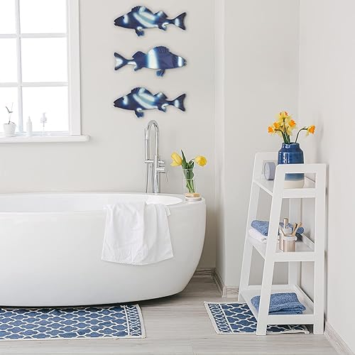 Vista 77 de Americanflat Decoración de pared de 14 x 10.5 pulgadas, decoración de pared de metal de anclaje para dormitorio, decoración moderna de pared