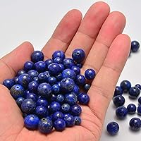 Vista 113 de 200 cuentas redondas y sueltas de cristal de cuarzo gris natural de 0.32 pulgadas (8 mm) para joyería y manualidades