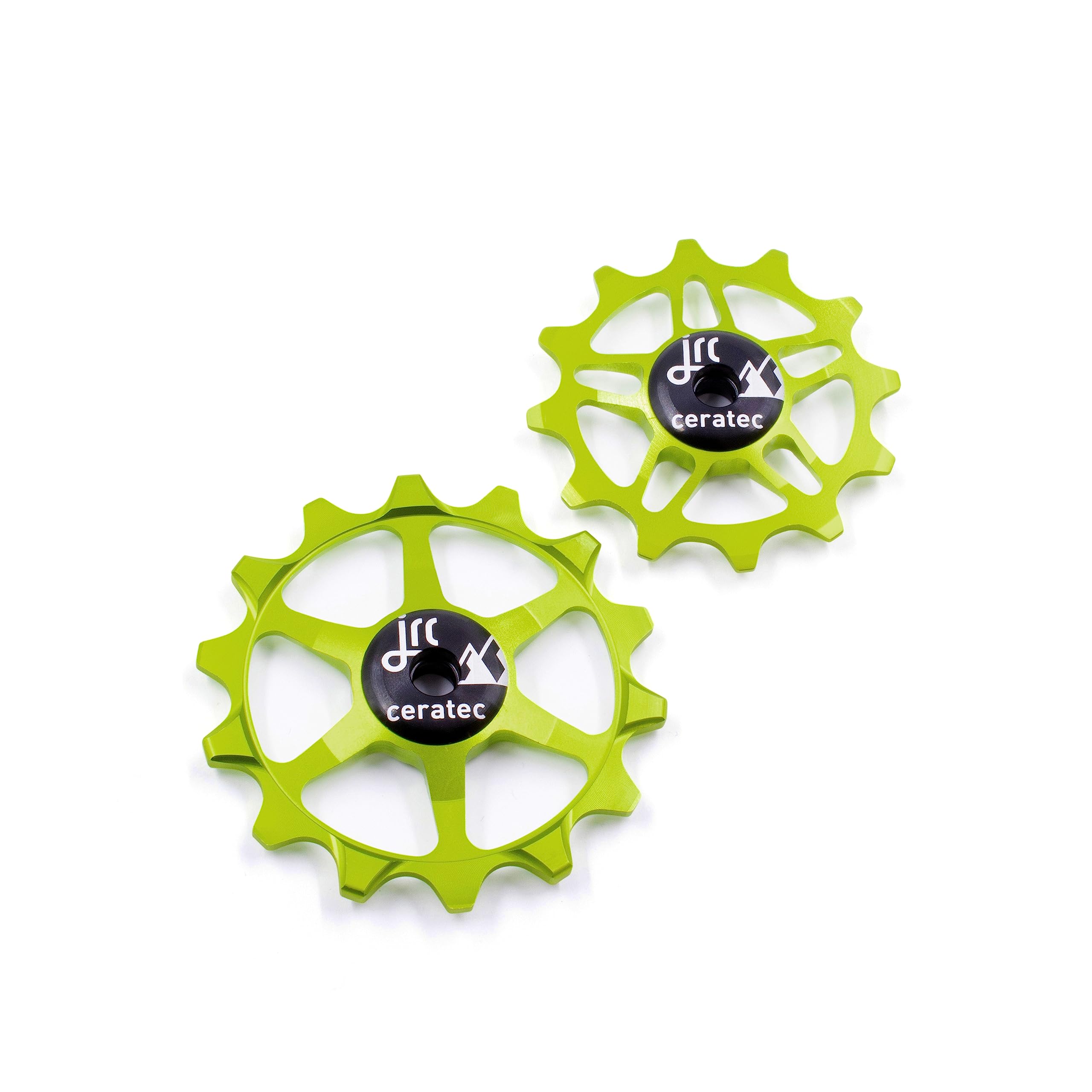 JRC Components Ceramic Derailleur Pulley Wheels | Pair of 14&amp;12T Hybrid Ceramic Bearing - MTB Bike Rear Derailleur Wheels