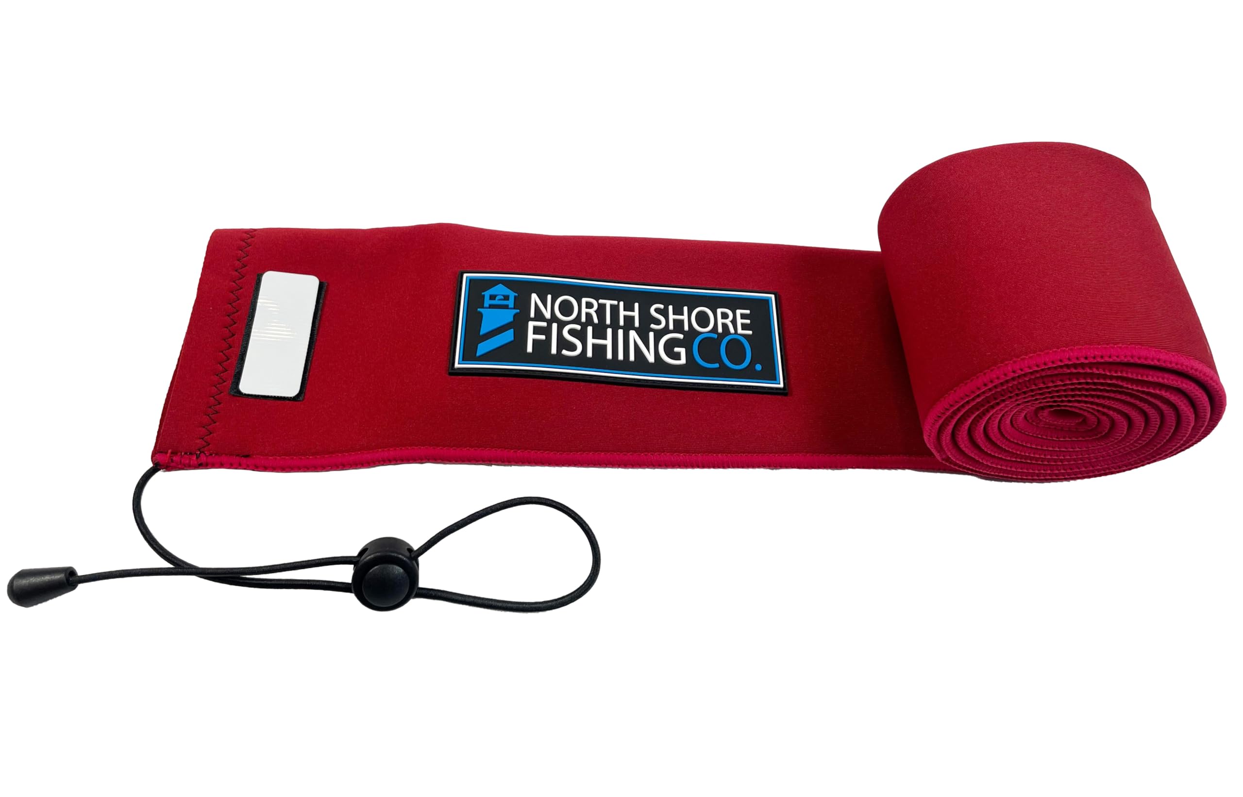 North Shore Fishing Co. Premium Neoprene Fishing Rod Sleeve โ Floating, Puncture Resistant, Labeled Protective Sock for Casting, Spinning, Trolling, Musky Rods up to 10ft (Spinning, Red, 52") โ image 1