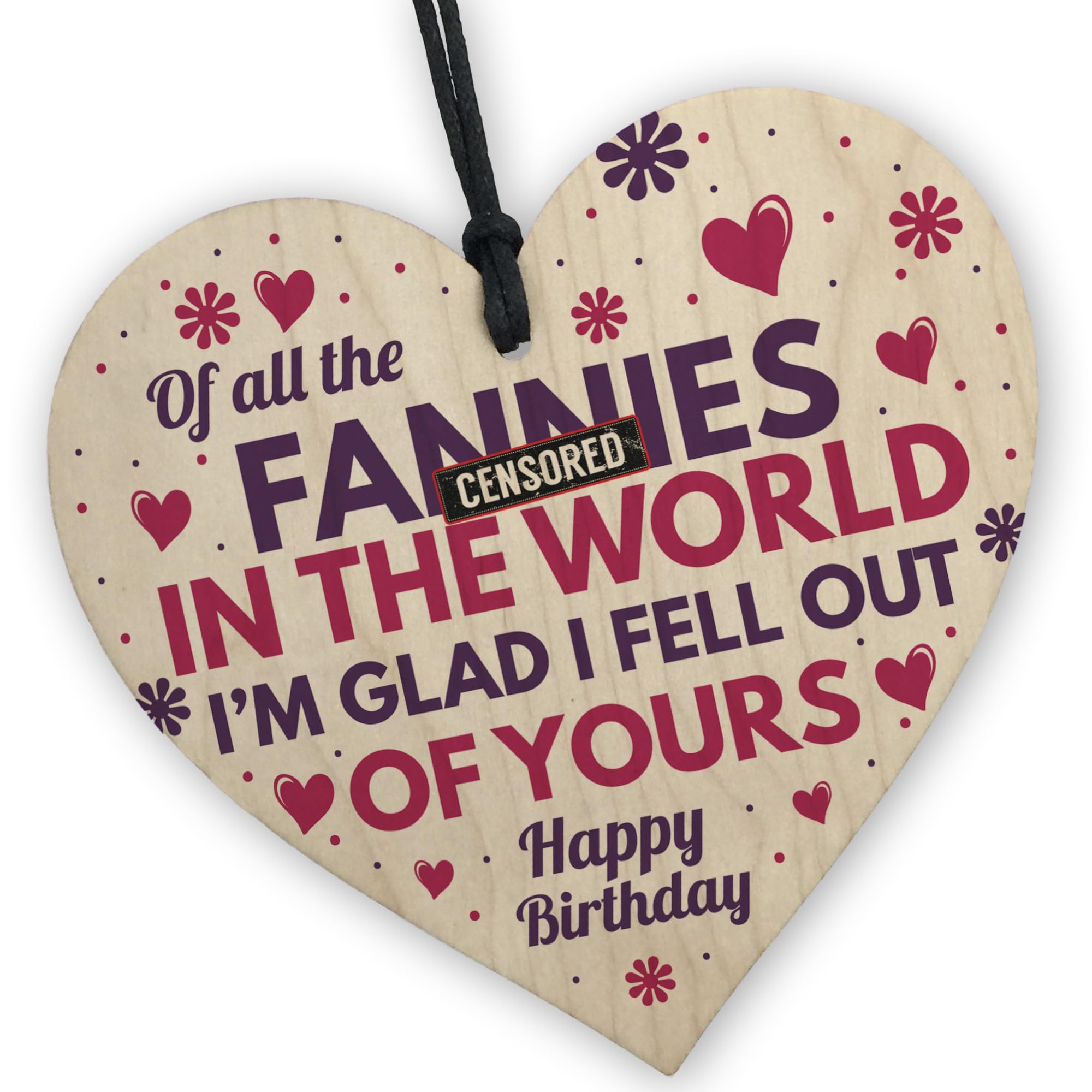 Red Ocean Mum Birthday Gifts, Funny Birthday Gifts For Mum, Mum Gifts From Son Daughter, Wooden Heart Joke Gift Plaque For Her, Novelty Mum Gifts From Son, Joke Gifts For Mum