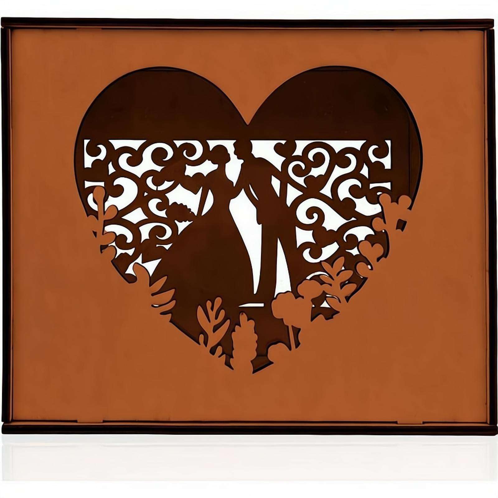 Boîte à cartes de mariage en bois rustique pour enveloppes de réception