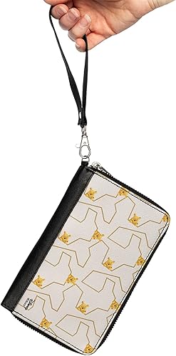 Miniatura 2 de Buckle-Down Winnie The Pooh - Cartera rectangular con cremallera de poliuretano para mujer, 7.5 x 4.5 pulgadas, Winnie the Pooh, Buckle-down Cartera