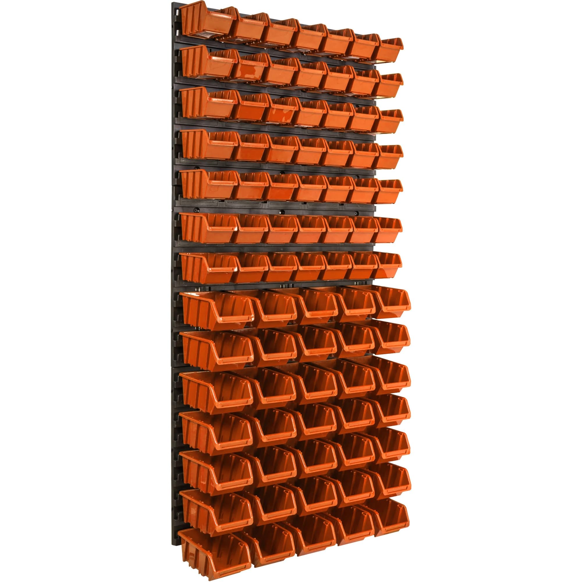 81 szt. pudełek system magazynowy regał ścienny 58 x 117 cm pojemniki do układania w stos pojemniki do przechowywania magazynów, bardzo mocne płyty ścienne, regał, możliwość rozbudowy, regał warsztatowy, regał magazynowy, regał ścienny regał wtykowy