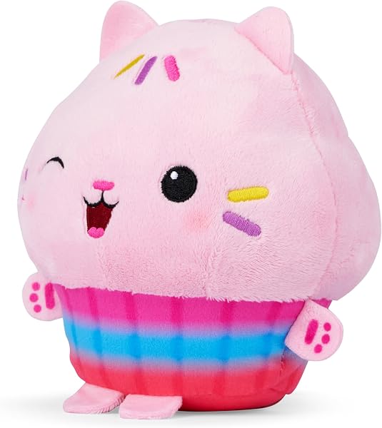 Schmidt Spiele 42800 Gabby's Dollhouse, Cakey-Expression, Pink Cakey, 17,5 cm Plüschfigur - Amazon Exklusive - 2